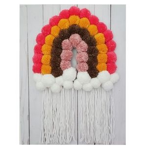 Pom pom rainbow decor